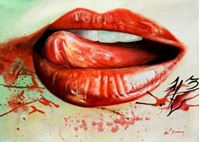 Εικόνα της Modern Art - I kissed a girl i92538 80x110cm beeindruckendes Ölgemälde