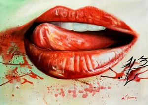 Εικόνα της Modern Art - I kissed a girl i92538 80x110cm beeindruckendes Ölgemälde