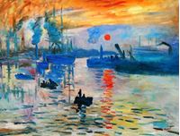 Resim Claude Monet - Sonnenaufgang k92399 90x120cm Ölgemälde handgemalt