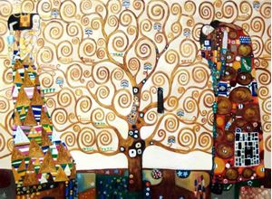 Resim Gustav Klimt - Der Lebensbaum k92404 90x120cm Jugendstil Ölgemälde handgemalt