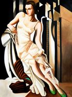 Afbeelding van Homage of T. de Lempicka - Portrait der Madame Allan Bott k92410 90x120cm Ölbild handgemalt