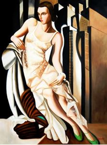 Picture of Homage of T. de Lempicka - Portrait der Madame Allan Bott k92410 90x120cm Ölbild handgemalt