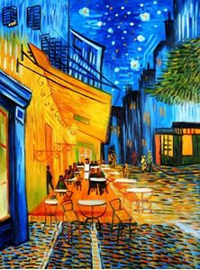 Immagine di Vincent van Gogh - Nachtcafe k92414 90x120cm exzellentes Ölgemälde handgemalt