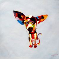 Εικόνα της Modern Art - Chihuahua Castingshow m92420 120x120cm abstraktes Ölbild