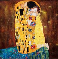 Resim Gustav Klimt - Der Kuss m92429 120x120cm Jugendstil Ölgemälde handgemalt