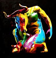 Εικόνα της Modern Art - Der Minotaurus m92488 120x120cm fantastisches Ölgemälde