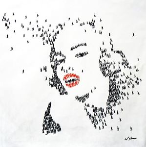 Εικόνα της Modern Art - Marylin Monroes people m92542 120x120cm eindrucksvolles Gemälde handgemalt