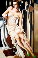 Afbeelding van Homage of T. de Lempicka - Portrait der Madame Allan Bott p92451 120x180cm Ölbild handgemalt