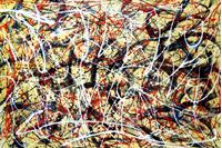 Afbeelding van Homage of Pollock - Number 1 p92456 120x180cm abstraktes Ölgemälde handgemalt