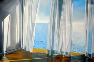 Εικόνα της Modern Art - Sommerbrise am Meer p92460 120x180cm brilliantes Ölgemälde handgemalt