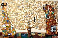 Resim Gustav Klimt - Der Lebensbaum p92465 120x180cm Jugendstil Ölgemälde handgemalt