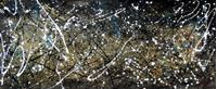 Afbeelding van Autumn Rhythm Homage of Pollock t92439 75x180cm abstraktes Ölgemälde handgemalt